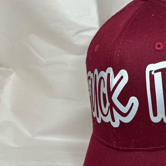 Red maroon trucker hat - Picture 12 of 13